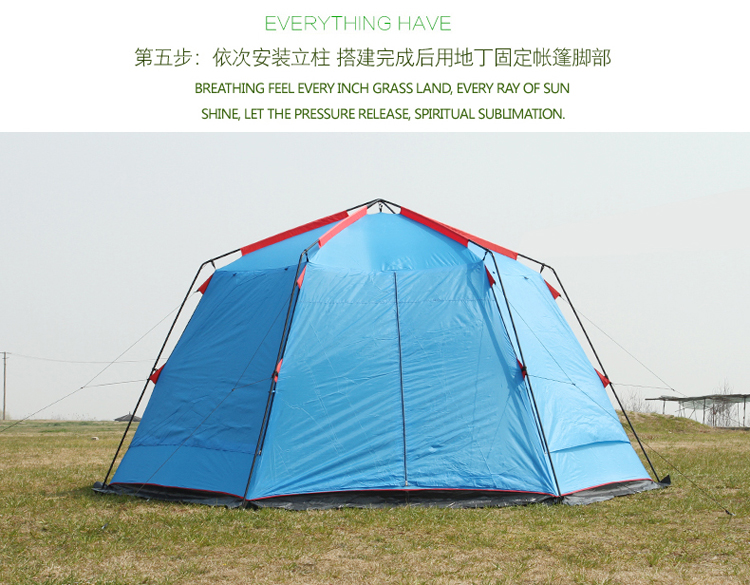 Cheap Goat Tents UV Hexagonal Outdoor Camping Huge Tent 8 12 Person Rainproof Anti Mosquito Hiking Tent Awning Garden Pergola Car Beach Awning Tents 